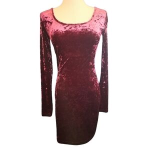 Divided Velvet Bodycon Dress